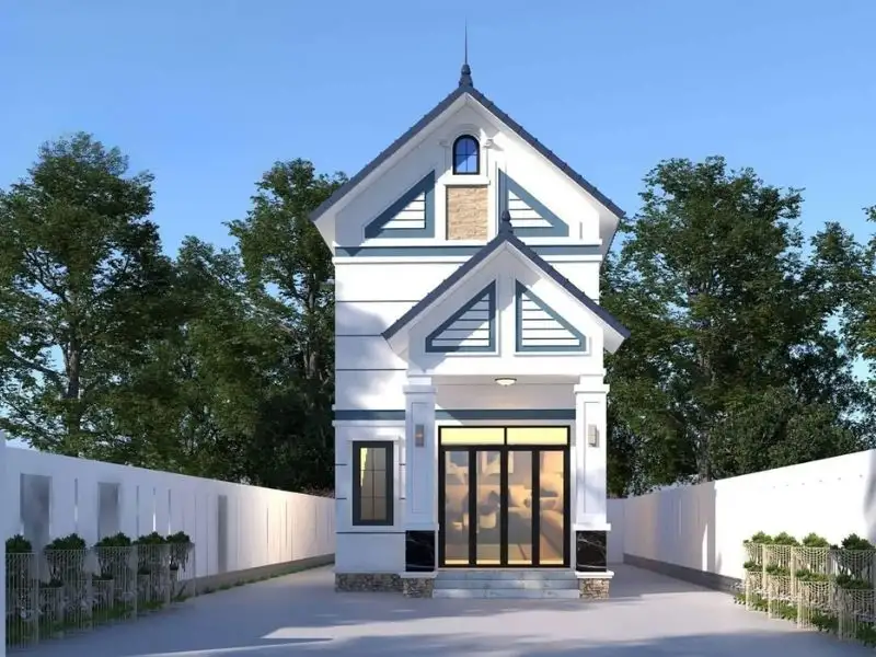 Mẫu nhà mái thái 2 phòng ngủ giản dị bên ngoài, tinh tế bên trong Xây dựng Nhất Tín 1