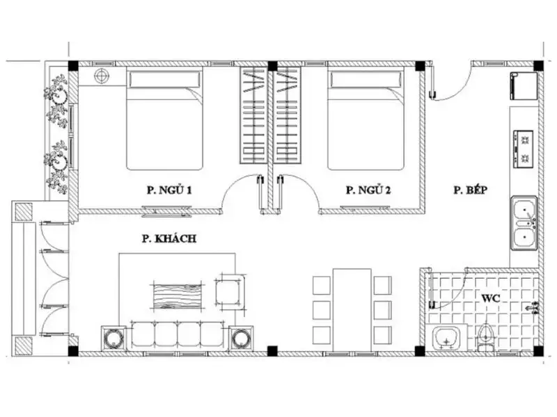 Mẫu nhà mái thái 2 phòng ngủ giản dị bên ngoài, tinh tế bên trong Xây dựng Nhất Tín 1