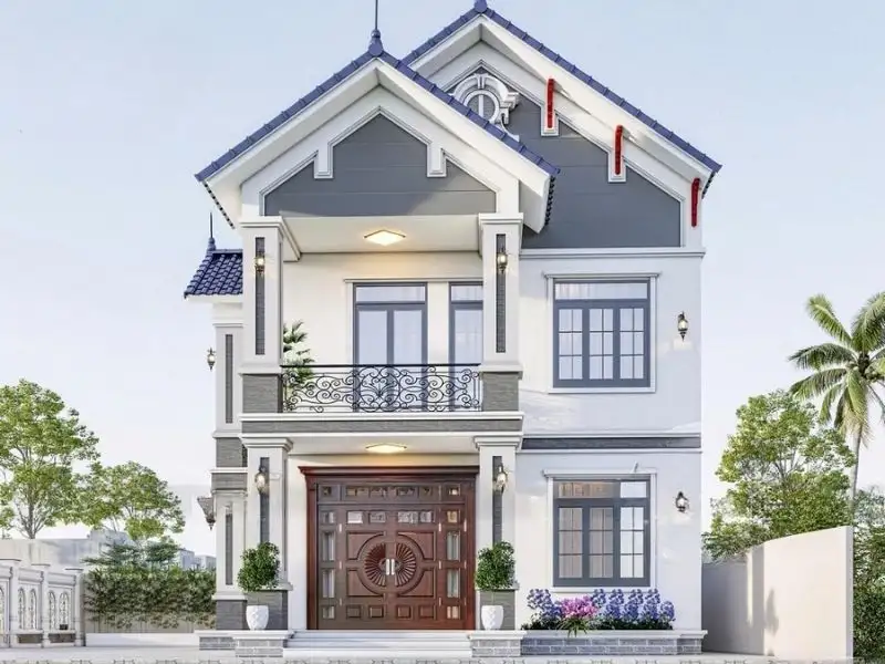 Mẫu nhà mái thái 2 tầng đẹp tinh tế Xây dựng Nhất Tín 1