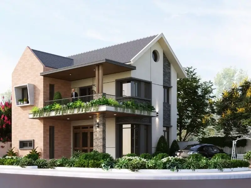 Mẫu nhà mái thái 2 tầng đẹp tinh tế Xây dựng Nhất Tín 1