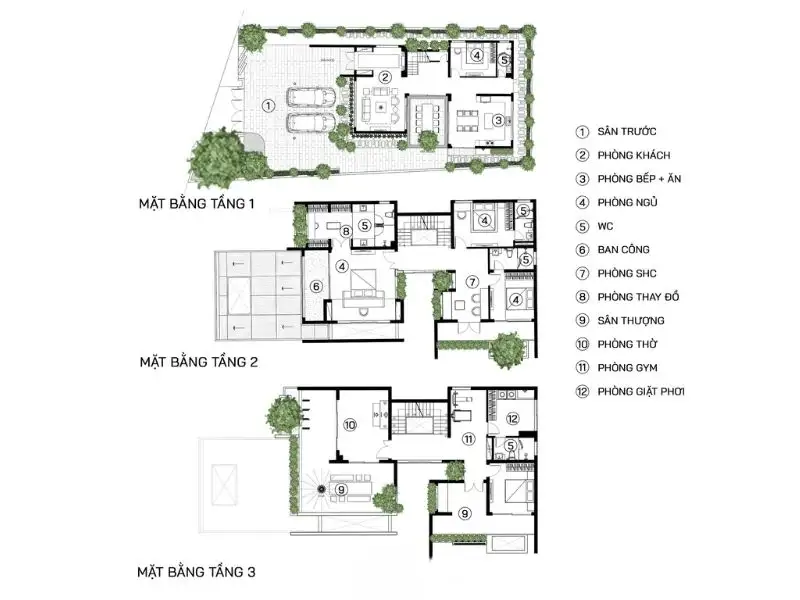 Mẫu nhà mái thái 5 phòng ngủ mang đến không gian sống đáng mơ ước Xây dựng Nhất Tín 1