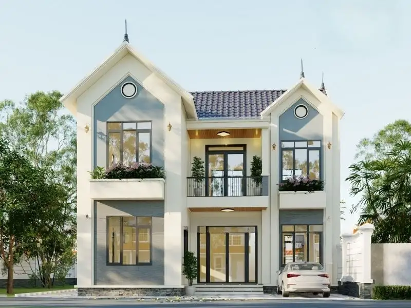 Mẫu nhà mái thái chữ L đẹp mang hơi thở của cuộc sống thanh bình Xây dựng Nhất Tín 1