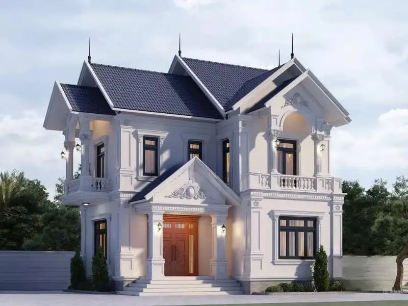 Mẫu nhà mái thái mặt tiền 9m chuẩn xu hướng Xây dựng Nhất Tín 1