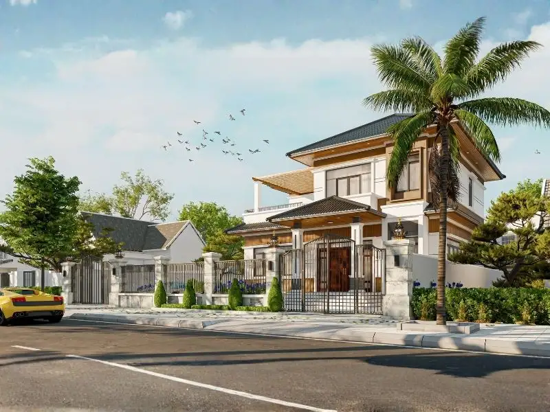 Mẫu nhà vườn mái Nhật dẫn đầu phong cách sống xanh Xây dựng Nhất Tín 1