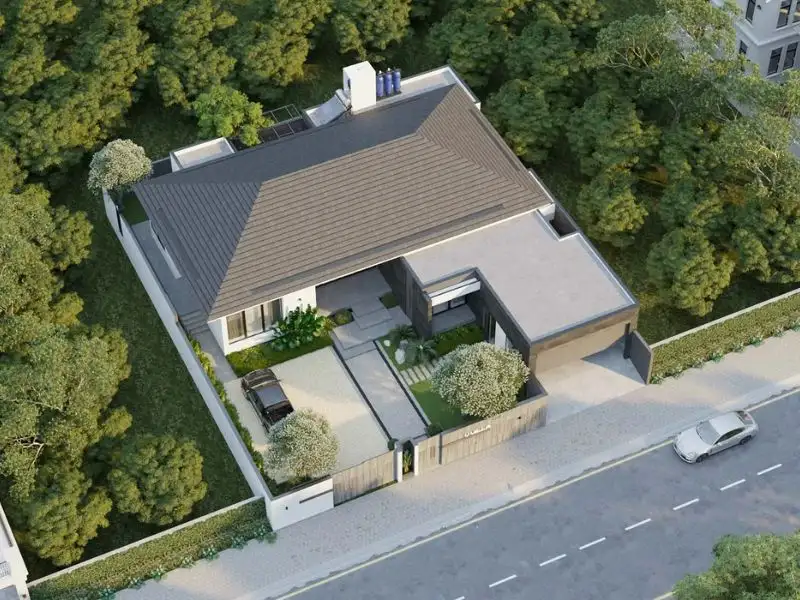 Nhà 200m2 Villa mặt tiền 14m hòa quyện giữa kiến trúc và thiên nhiên Xây dựng Nhất Tín 1