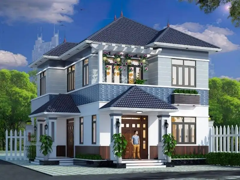 Nhà mái Nhật 2 mặt tiền giúp tối ưu ánh sáng, gió thiên nhiên Xây dựng Nhất Tín 1