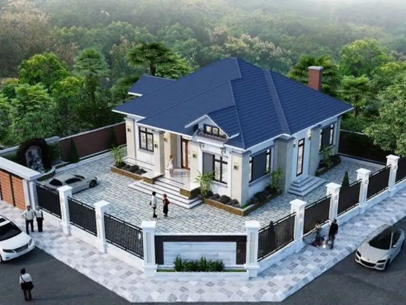 Nhà mái Nhật 2 mặt tiền giúp tối ưu ánh sáng, gió thiên nhiên Xây dựng Nhất Tín 1