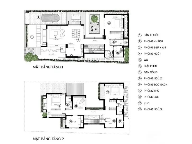 Nhà mái Nhật 2 tầng được yêu thích nhất hiện nay Xây dựng Nhất Tín 1