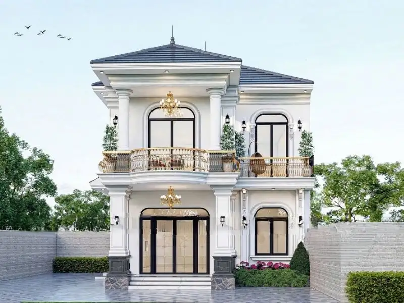 Nhà mái Nhật 2 tầng được yêu thích nhất hiện nay Xây dựng Nhất Tín 1