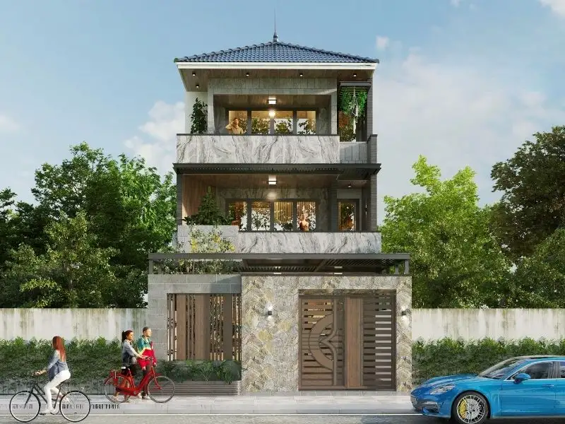 Nhà mái Nhật 3 tầng chinh phục mọi ánh nhìn Xây dựng Nhất Tín 1