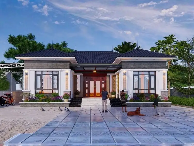 Nhà mái Nhật chữ U mở rộng tầm nhìn, kết nối mọi góc sống Xây dựng Nhất Tín 1