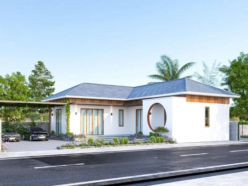 Nhà mái Nhật đơn giản tinh gọn trong từng đường nét Xây dựng Nhất Tín 1