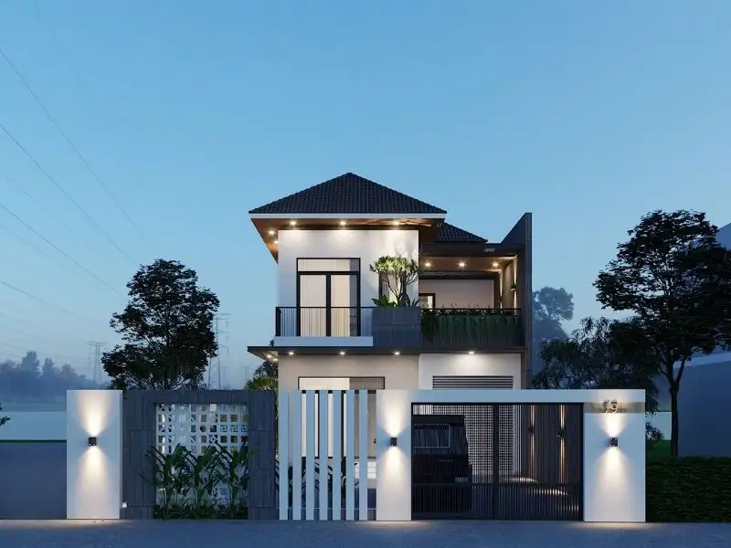 Nhà mái Nhật đơn giản tinh gọn trong từng đường nét Xây dựng Nhất Tín 1