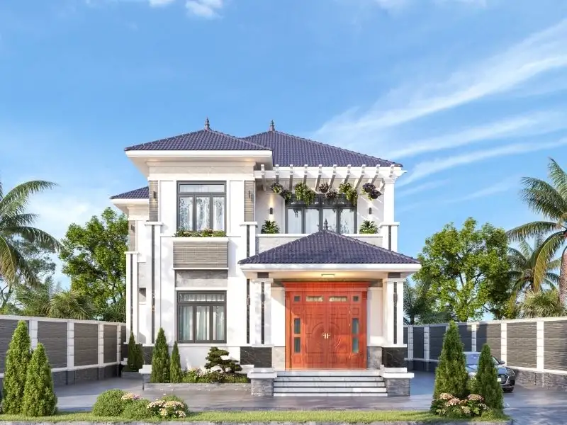 Nhà mái Nhật ngang 8m với nét đẹp tinh tế làm say lòng người Xây dựng Nhất Tín 1