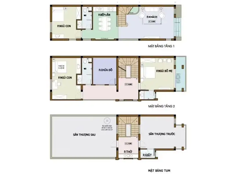 Nhà mái Thái 3 phòng ngủ không gian sống lý tưởng cho gia đình Việt Xây dựng Nhất Tín 2