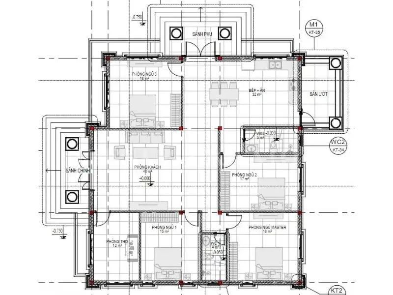 Nhà mái Thái 4 phòng ngủ giải pháp thiết kế tiện nghi cho gia đình Xây dựng Nhất Tín 1
