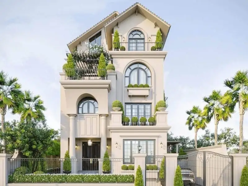 Nhà mái Thái 8m mặt tiền tinh tế trong từng đường nét Xây dựng Nhất Tín 1