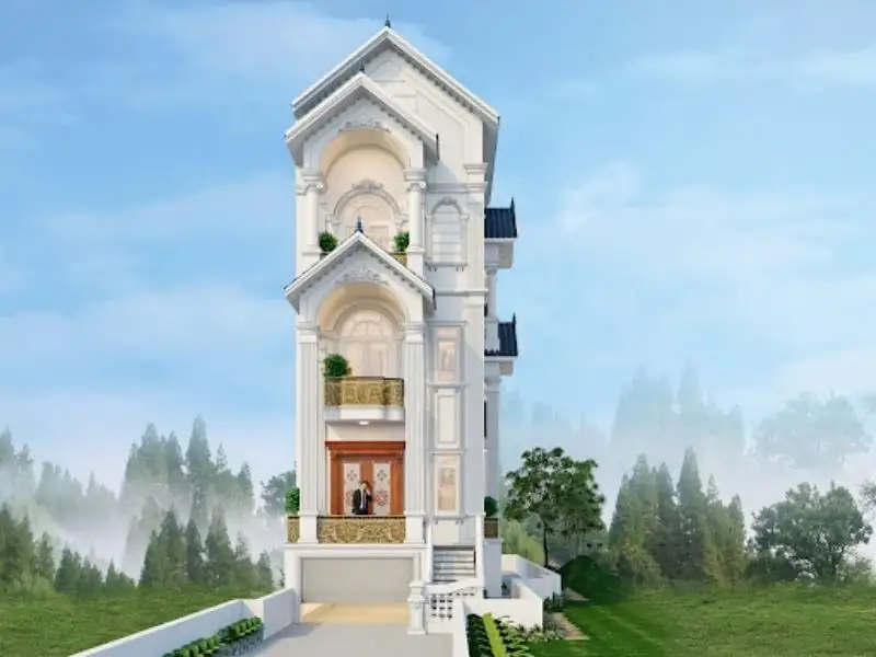 Nhà nóc Thái Tân Cổ Điển sang trọng Xây dựng Nhất Tín 1