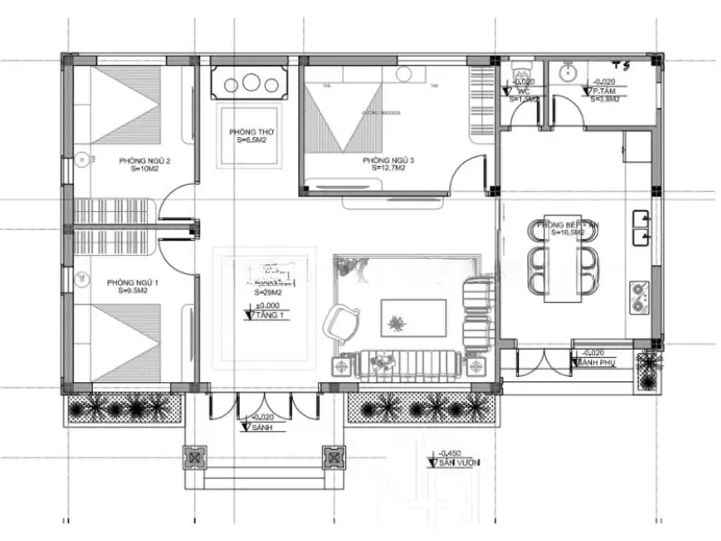 Tham khảo giải pháp bố trí công năng nhà 100m2 chuẩn tỉ lệ và tối ưu hiệu quả sử dụng Xây dựng Nhất Tín 1