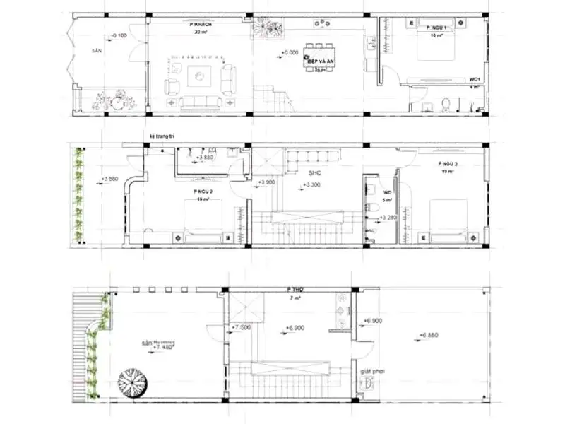 Tham khảo giải pháp bố trí công năng nhà 100m2 chuẩn tỉ lệ và tối ưu hiệu quả sử dụng Xây dựng Nhất Tín 1