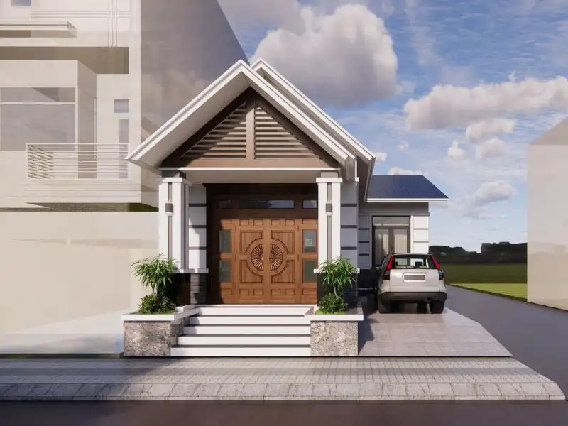 Thiết kế nhà 1 tầng 2 phòng ngủ 5x18m mái Thái tiện nghi cho gia đình trẻ Xây dựng Nhất Tín 1