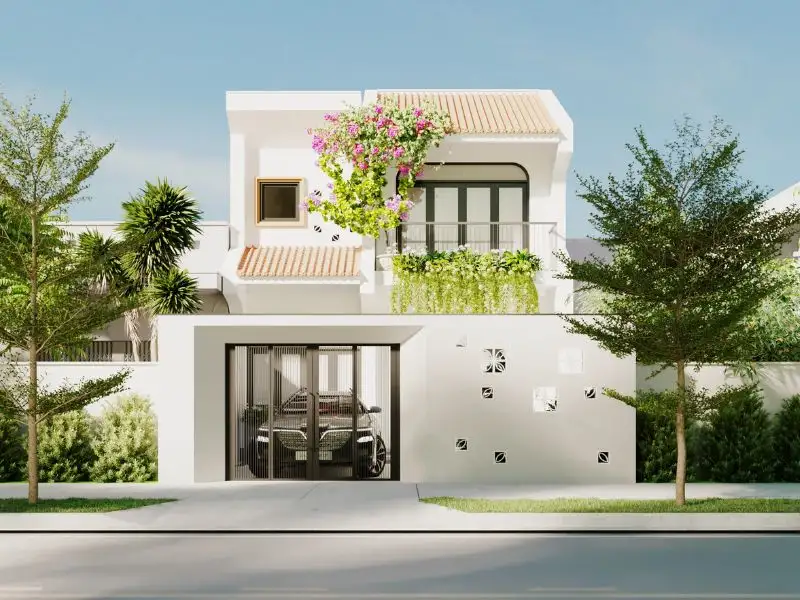 Thiết kế nhà 120m2 2 tầng (6x20m) với thiết kế mái ngói bền vững theo năm tháng Xây dựng Nhất Tín 1