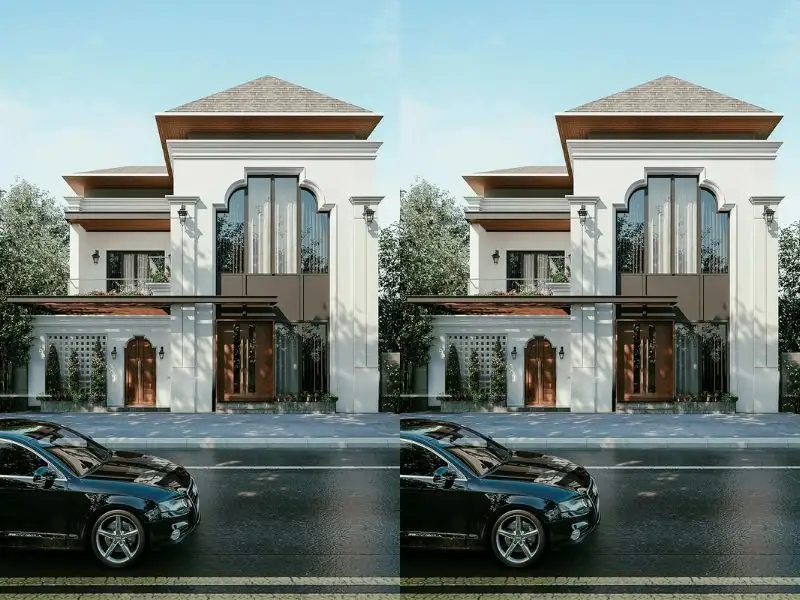 Thiết kế nhà chữ L 2 tầng 80m2 mái Nhật theo xu hướng Hiện Đại Xây dựng Nhất Tín 1