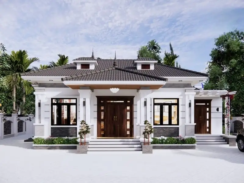 Thiết kế nhà mái Nhật 4 gian tạo góc nhỏ an nhiên cho cả gia đình Xây dựng Nhất Tín 1