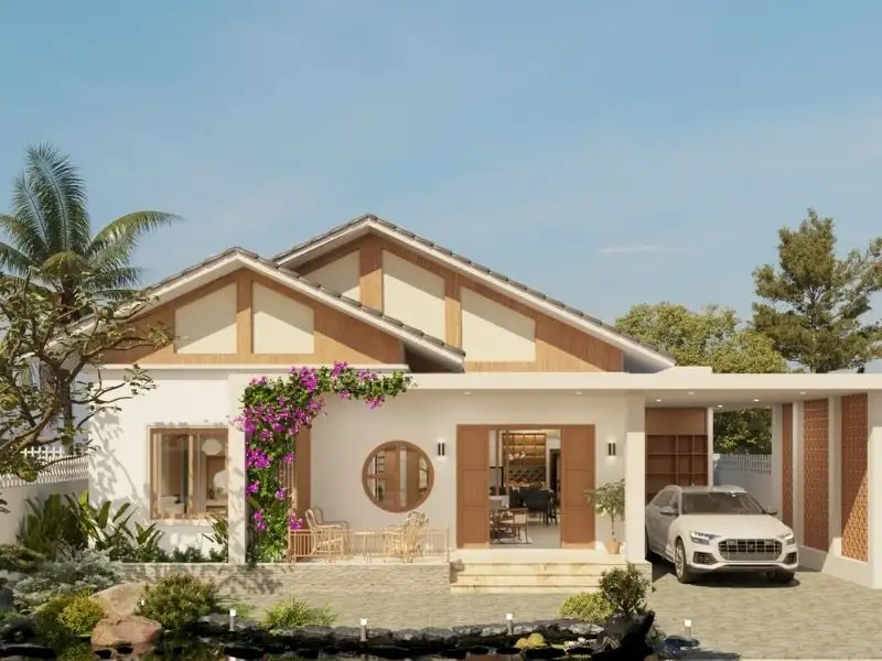 Thiết kế nhà mái Thái có gara đẹp và khoa học Xây dựng Nhất Tín 6