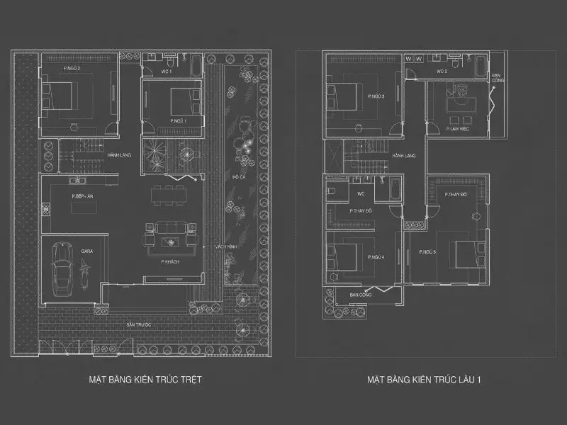 Thiết kế nhà mái Thái có gara đẹp và khoa học Xây dựng Nhất Tín 6