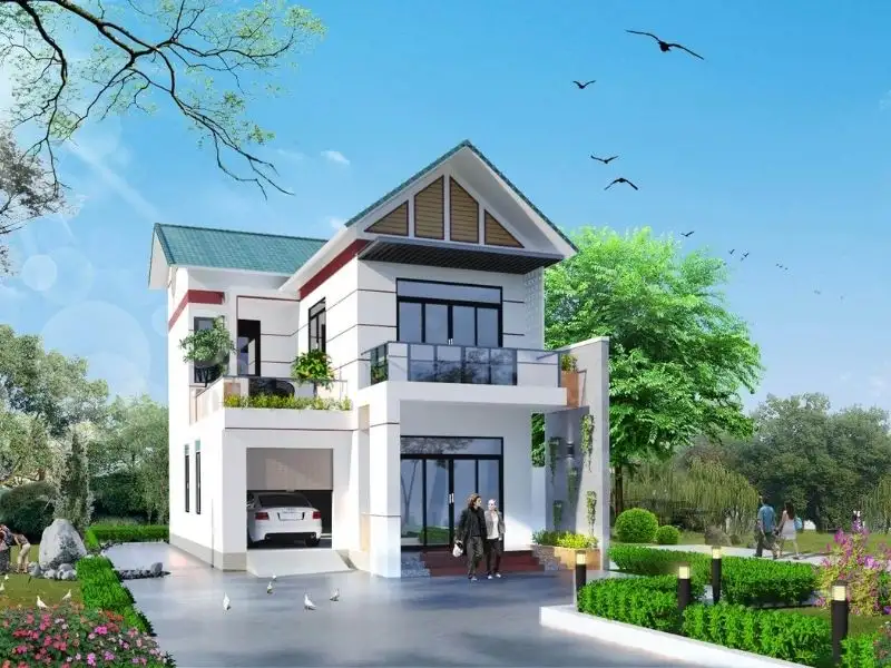 Thiết kế nhà mái Thái mặt tiền 7m phù hợp mọi gia đình Xây dựng Nhất Tín 1