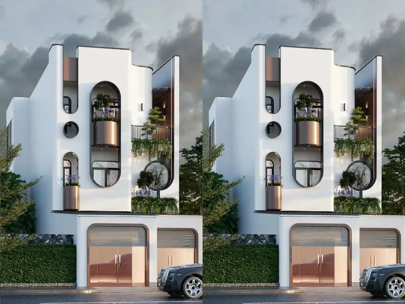 Thiết kế nhà phố 9x10m2 3 tầng kết hợp đường cong tinh tế tạo vẻ ngoài độc đáo Xây dựng Nhất Tín 2