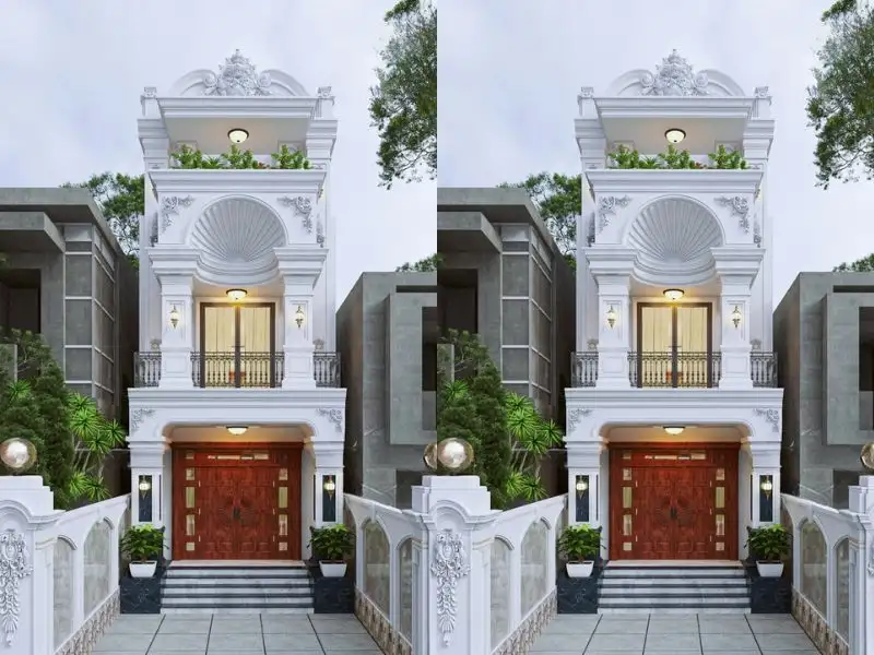 Ý tưởng xây nhà đẹp diện tích 100m2 phong cách Tân Cổ Điển sang trọng xây dựng Nhất Tín 1