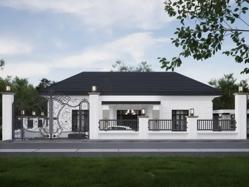 Biệt thự thiết kế 3 gian lộng lẫy sang trọng Xây dựng Nhất Tín 1