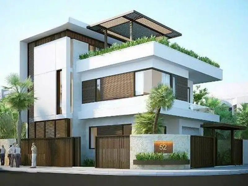 Các mẫu nhà 2 cổng đẹp Hiện Đại đảm bảo an toàn Xây dựng Nhất Tín 1