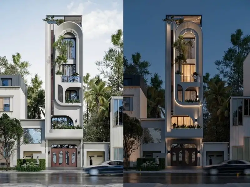 Các mẫu nhà có quy mô lớn hơn - 6 tầng, 7 tầng, 8 tầng,... Xây dựng Nhất Tín 1