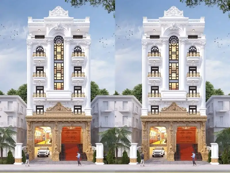 Các mẫu nhà có quy mô lớn hơn - 6 tầng, 7 tầng, 8 tầng,... Xây dựng Nhất Tín 1