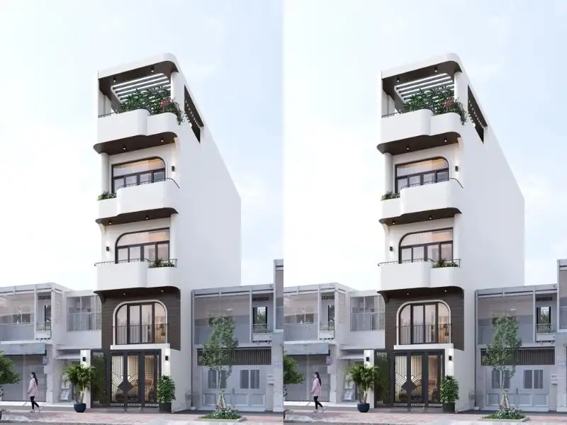 Các mẫu nhà mái bằng được bố trí thêm tầng lửng rộng rãi và linh hoạt Xây dựng Nhất Tín 1