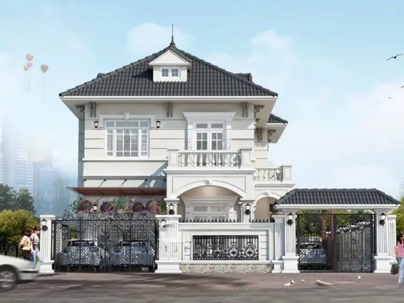 Hình ảnh nhà đẹp 2 cổng mái Nhật ấn tượng Xây dựng Nhất Tín 1