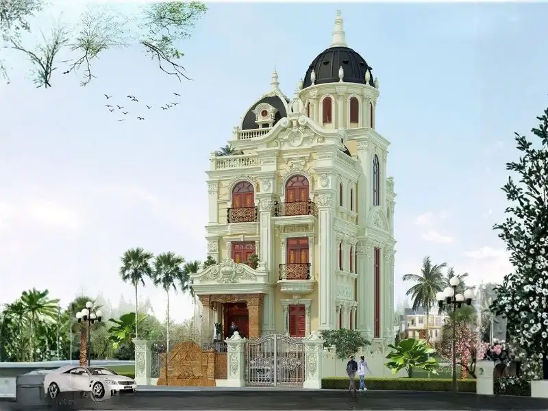 Mái vòm thanh lịch tạo nét mềm mại hài hòa tổng thể Xây dựng Nhất Tín