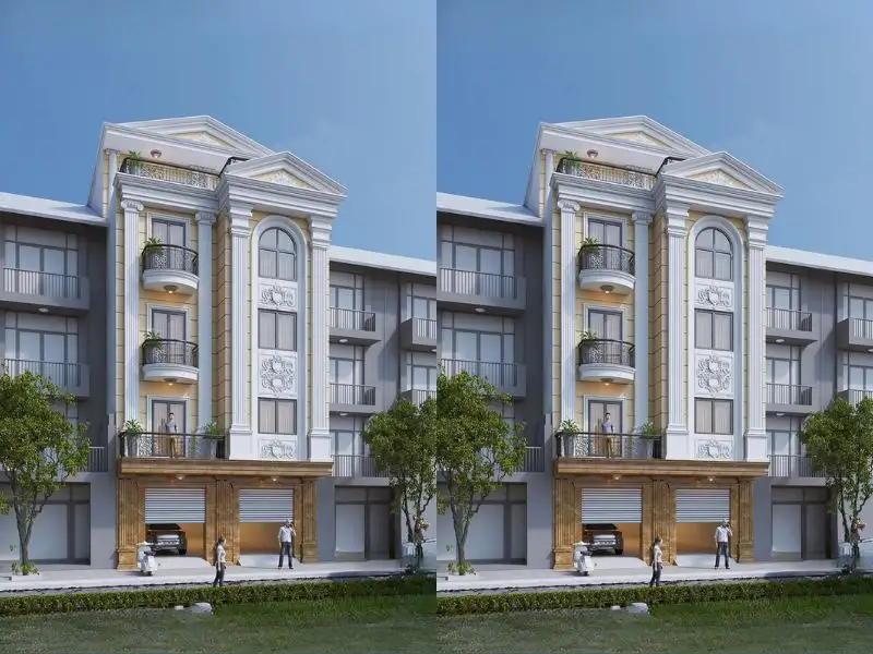 Mặt tiền nhà giả Thái phong cách Tân Cổ Điển với gam màu sang trọng Xây dựng Nhất Tín 1