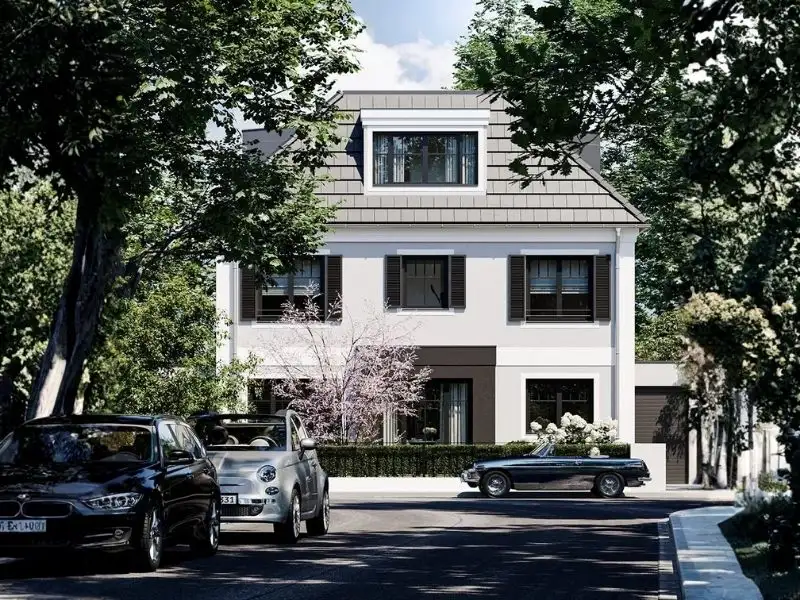 Mặt tiền nhà vườn ở nông thôn mái Châu Âu đầy cảm hứng Xây dựng Nhất Tín 1