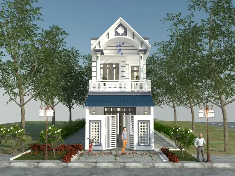 Mẫu nhà 2 tầng giả mái Thái phong cách Hiện Đại Xây dựng Nhất Tín 1