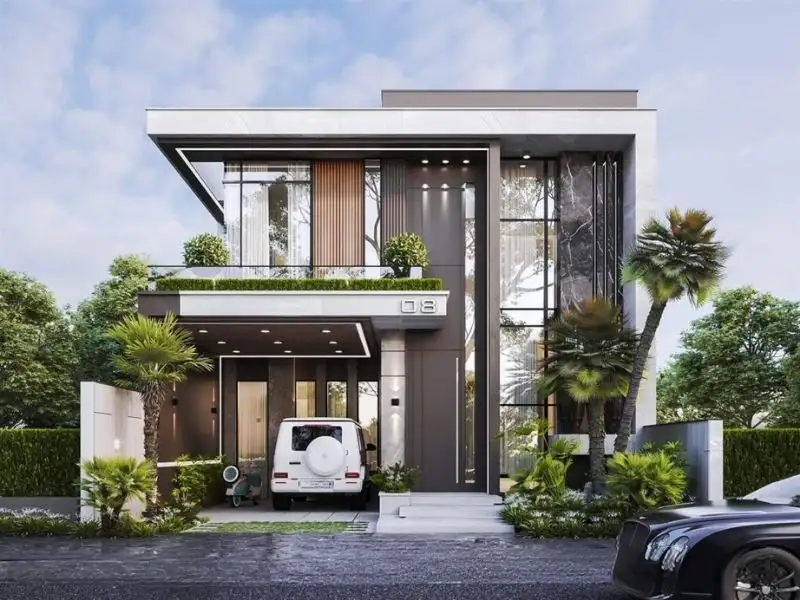 Mẫu nhà 4 phòng ngủ mái bằng đem lại không gian sống đầy đủ tiện nghi xây dựng Nhất Tín 1