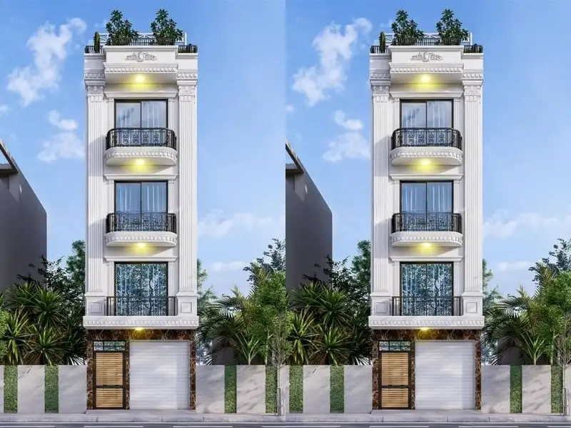 Mẫu nhà 4 phòng ngủ mái bằng đem lại không gian sống đầy đủ tiện nghi xây dựng Nhất Tín 1