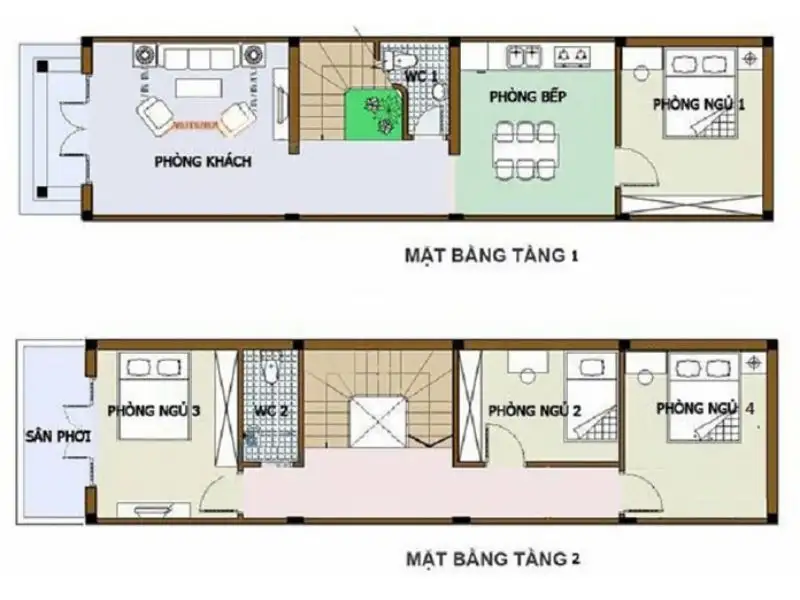 Mẫu nhà 4 phòng ngủ mái bằng đem lại không gian sống đầy đủ tiện nghi xây dựng Nhất Tín 1