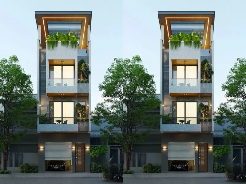 Mẫu nhà 4 tầng mái bằng mang nét sang trọng nổi bật Xây dựng Nhất Tín 1