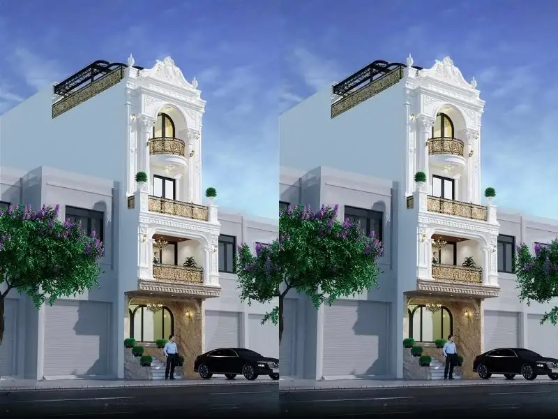 Mẫu nhà 4 tầng mái bằng mang nét sang trọng nổi bật Xây dựng Nhất Tín 1