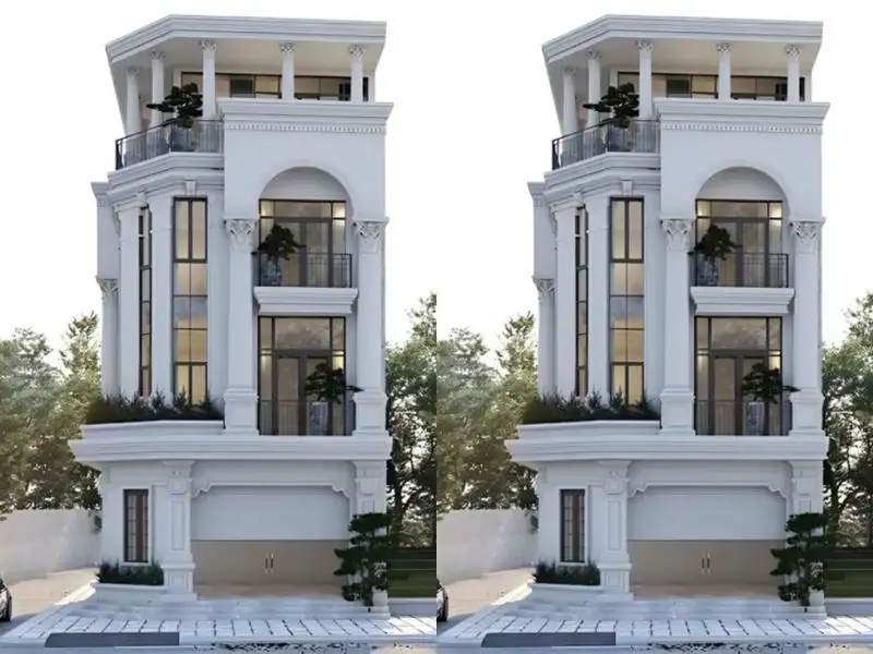 Mẫu nhà 90m2 – 100m2 mái bằng phù hợp với gia đình có 1-2 thế hệ Xây dựng Nhất Tín 1