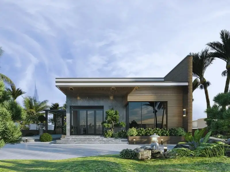 Mẫu nhà 90m2 – 100m2 mái bằng phù hợp với gia đình có 1-2 thế hệ Xây dựng Nhất Tín 1